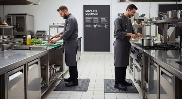 शेफ (Chefs) और किचन वर्कर्स के लिए एंटी-फटीग मैट्स (Anti-Fatigue Mats) का उपयोग