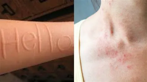 डर्माटोग्राफिया (Dermatographia - त्वचा पर दबाव से सूजन / स्किन राइटिंग)