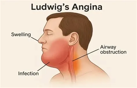 लुडविग एंजाइना (Ludwig's Angina - मुंह के तल की सूजन)